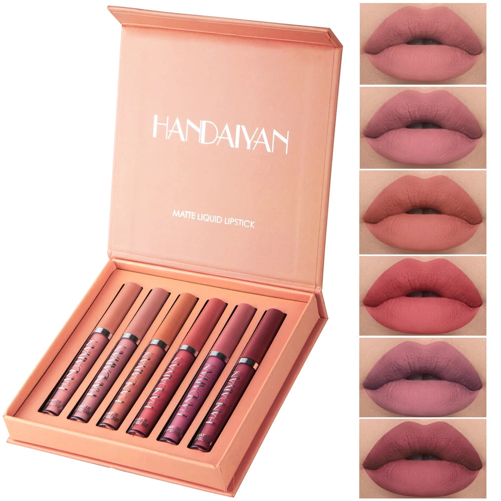 HANDAIYAN Matte Liquid Lipstick Set (6PCS)