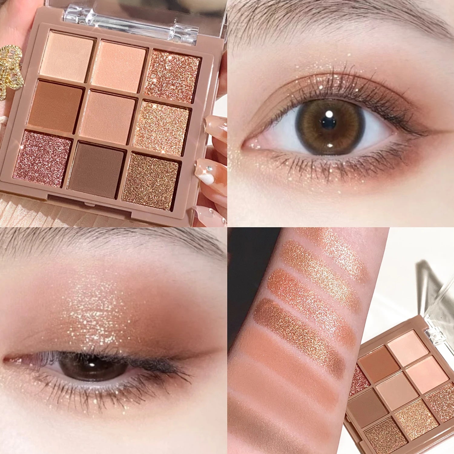 Multi-Color Eyeshadow Palette - Long-Wear Shimmer Finish