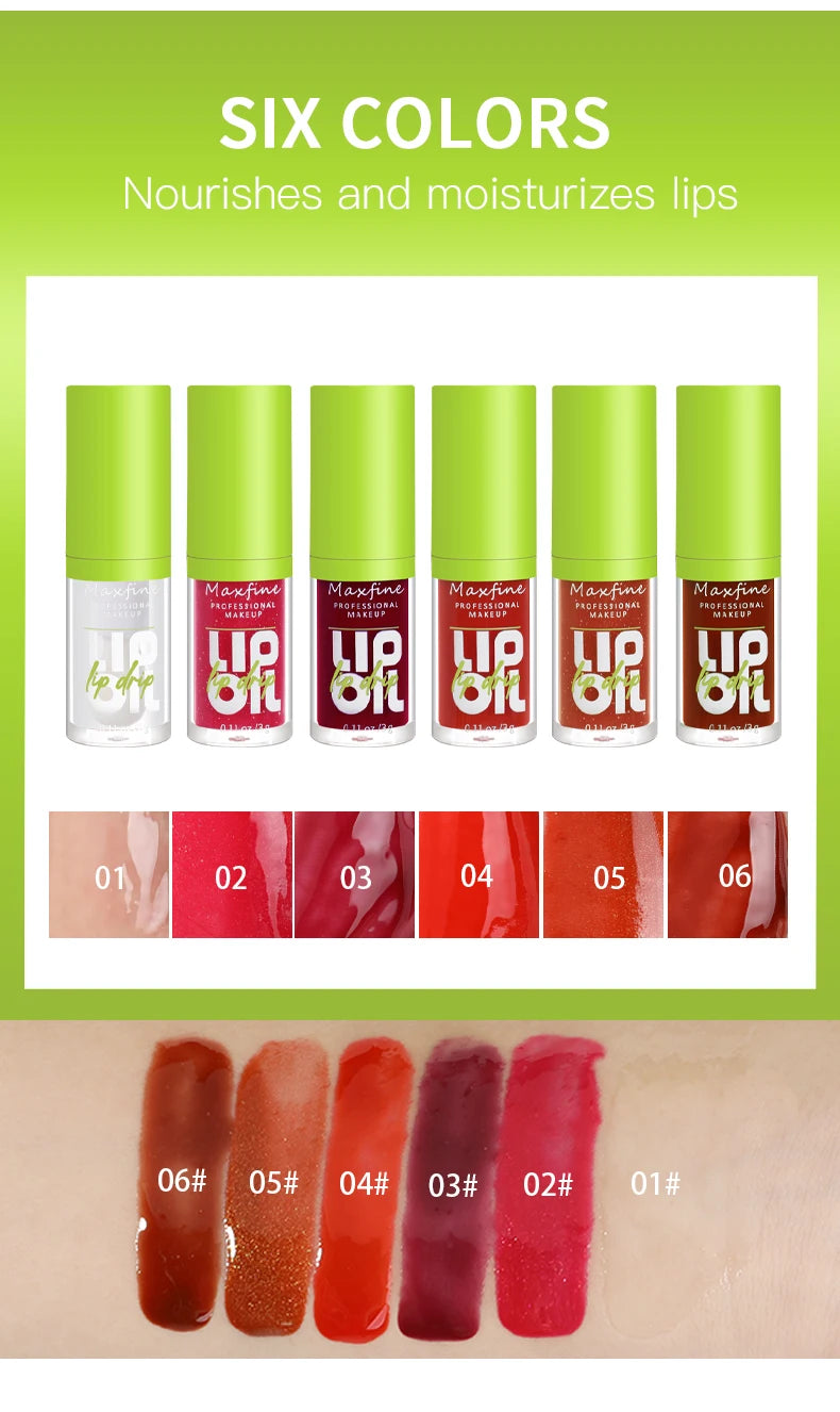 6-Tone Luminous Lip Oil Gloss - Ultra Moisturizing & Natural Lip Enhancer Formula