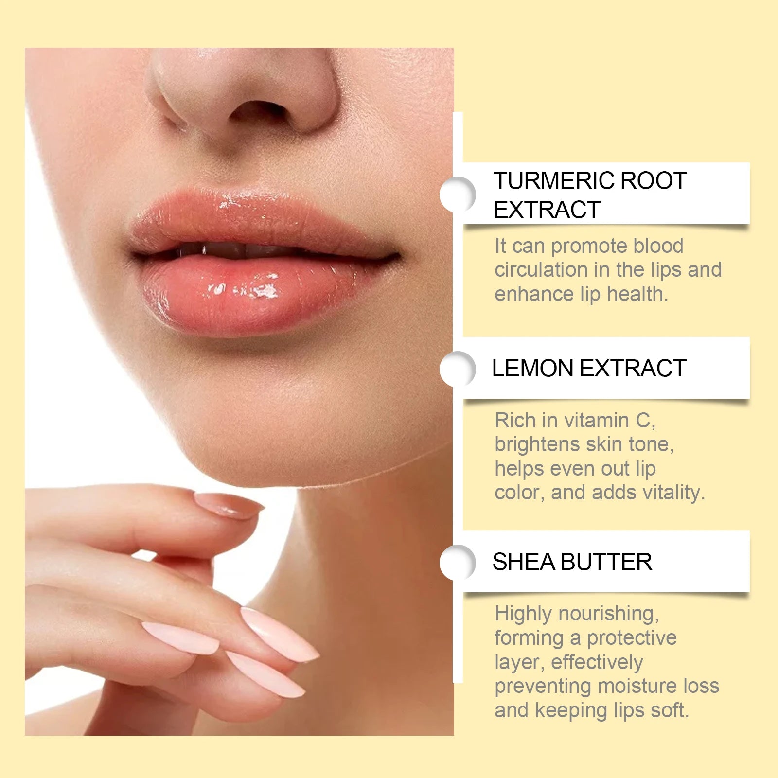 Lemon Ginger Turmeric Lip Care Balm (Exfoliating & Brightening)
