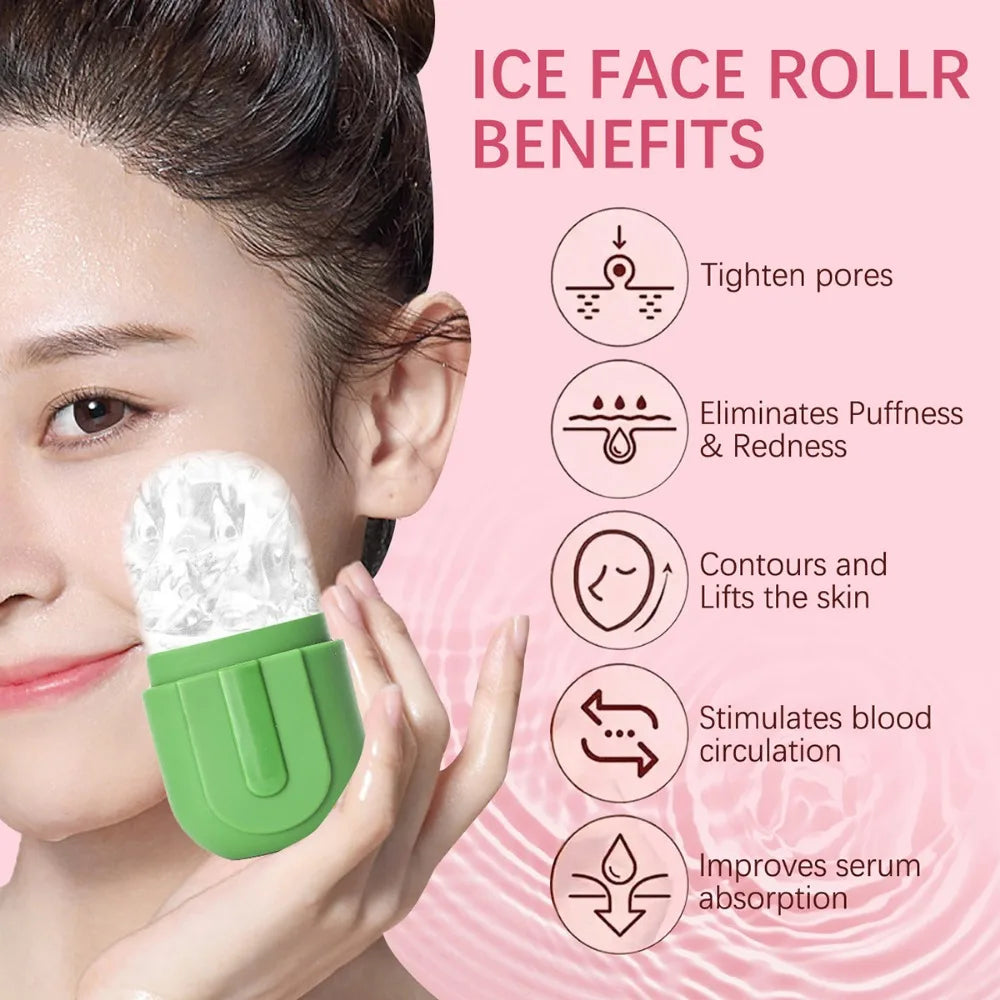 Silicone Ice Face Roller Mold - Advanced Face Lifting, Contouring, and Eye Massager Tool