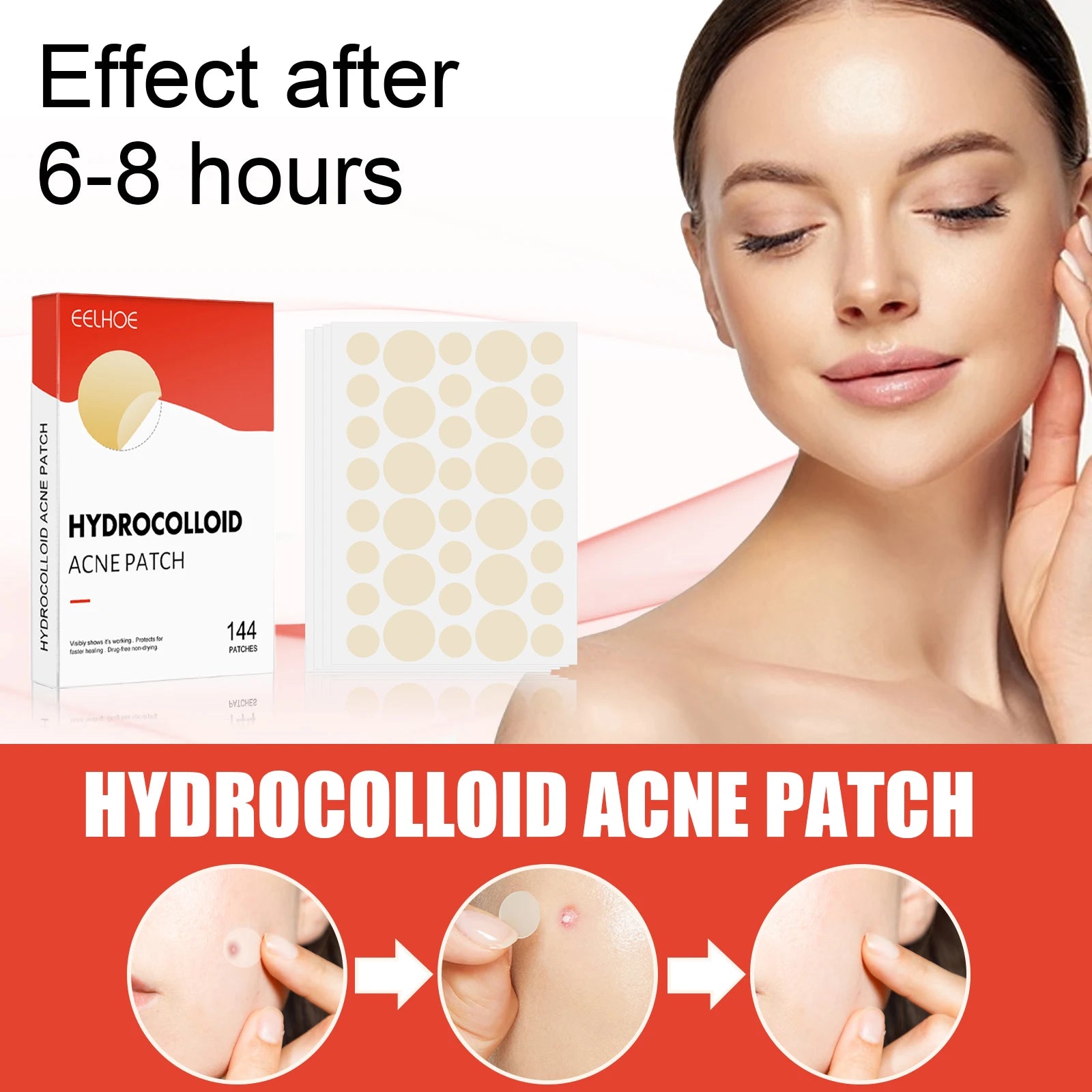 Hydrocolloid Acne Patches – Invisible, Breathable & Makeup-Friendly (2 Sizes)