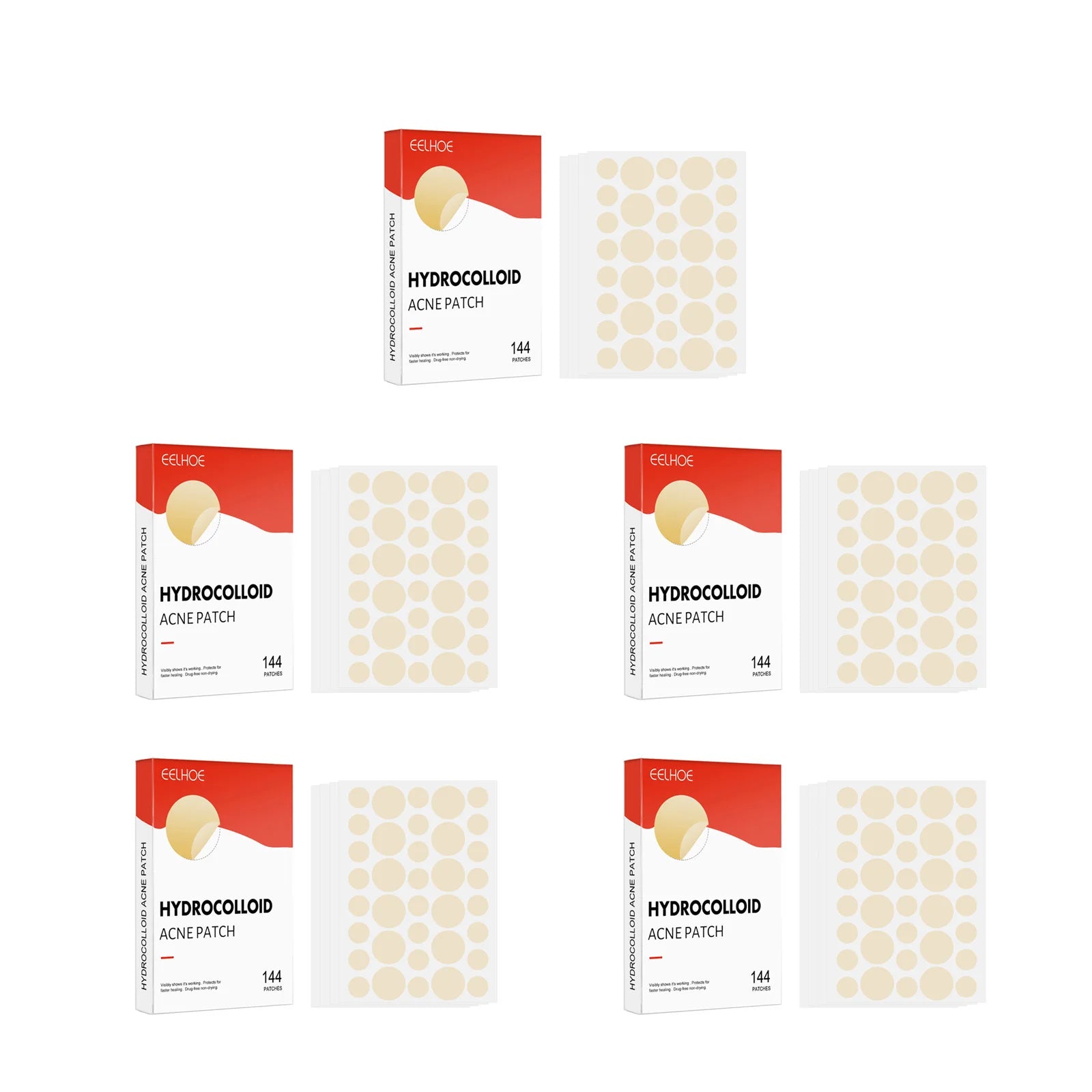 Hydrocolloid Acne Patches – Invisible, Breathable & Makeup-Friendly (2 Sizes)