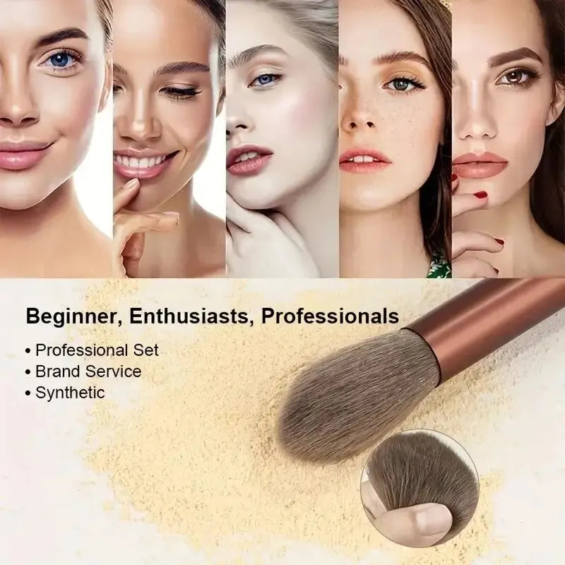 Makeup Brush Set – Soft, Fluffy, Professional Cosmetic Brushes for Foundation, Powder, Eyeshadow, and Blending