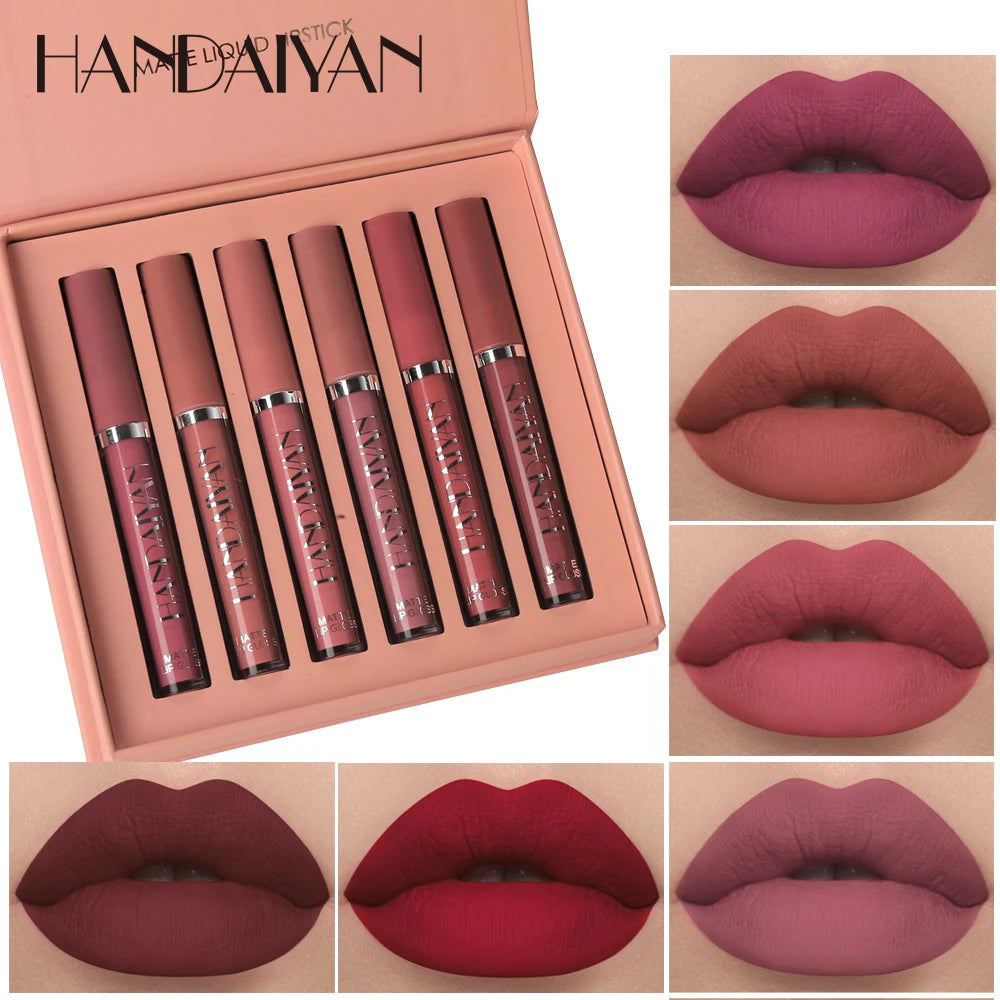 HANDAIYAN Matte Liquid Lipstick Set (6PCS)