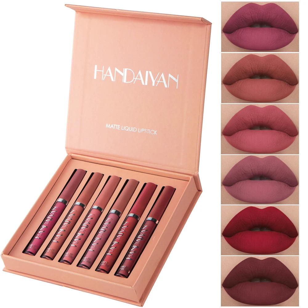 HANDAIYAN Matte Liquid Lipstick Set (6PCS)