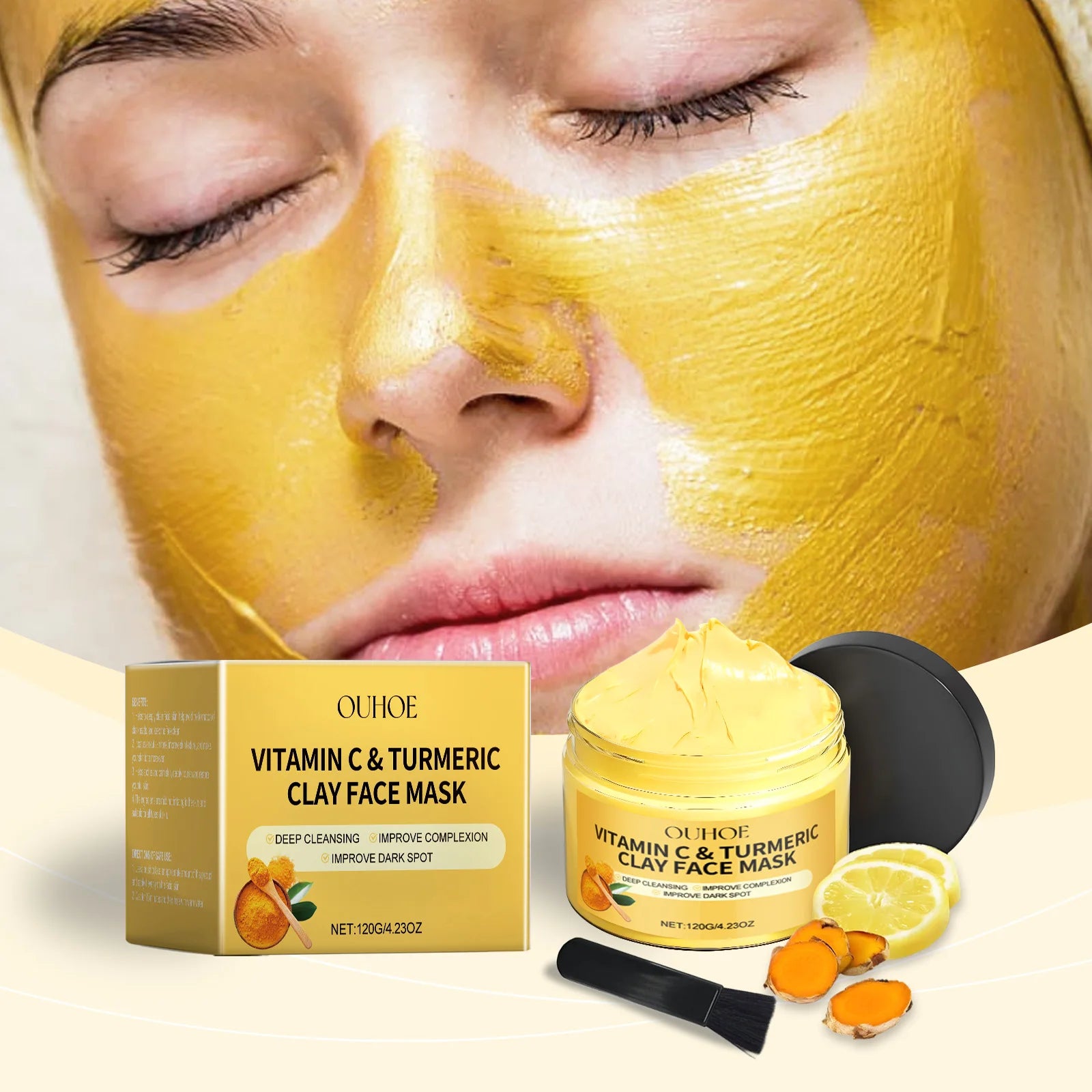 Turmeric & Vitamin C Clay Mask (Dark Spot Corrector)