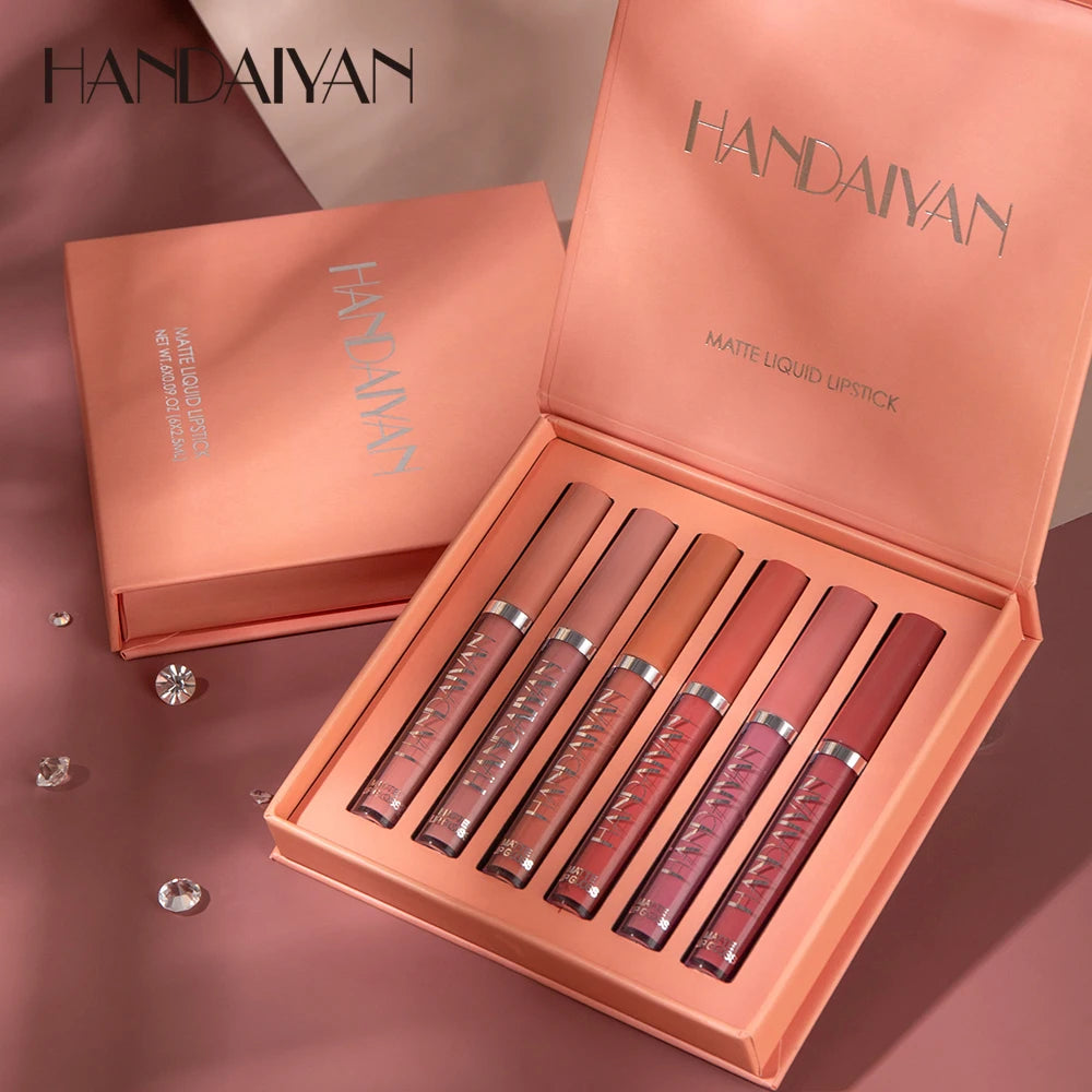 HANDAIYAN Matte Liquid Lipstick Set (6PCS)