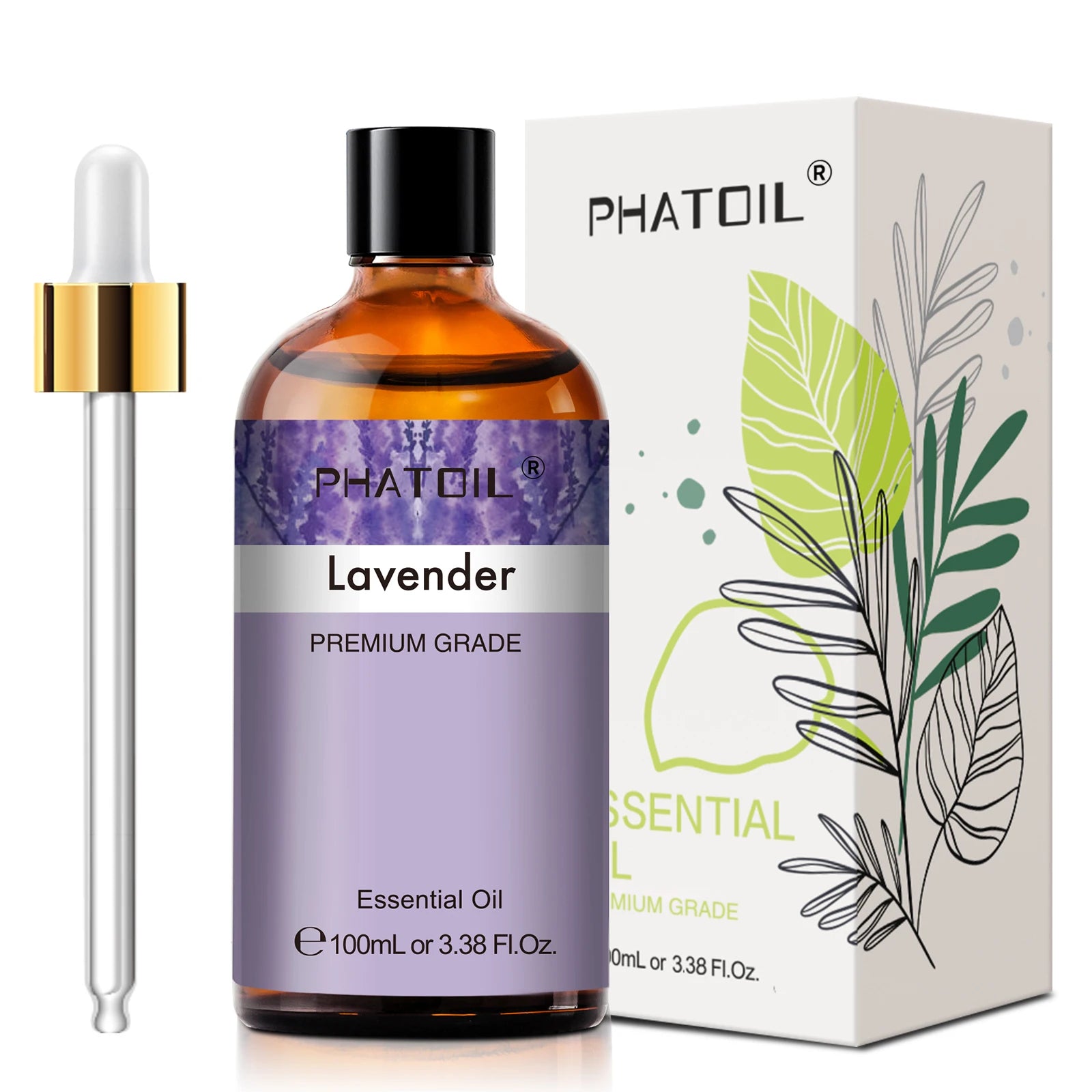 PHATOIL 100ml Pure Essential Oil - Select Your Aroma: Eucalyptus, Lavender, Vanilla, Lemon, & More for Diffusers