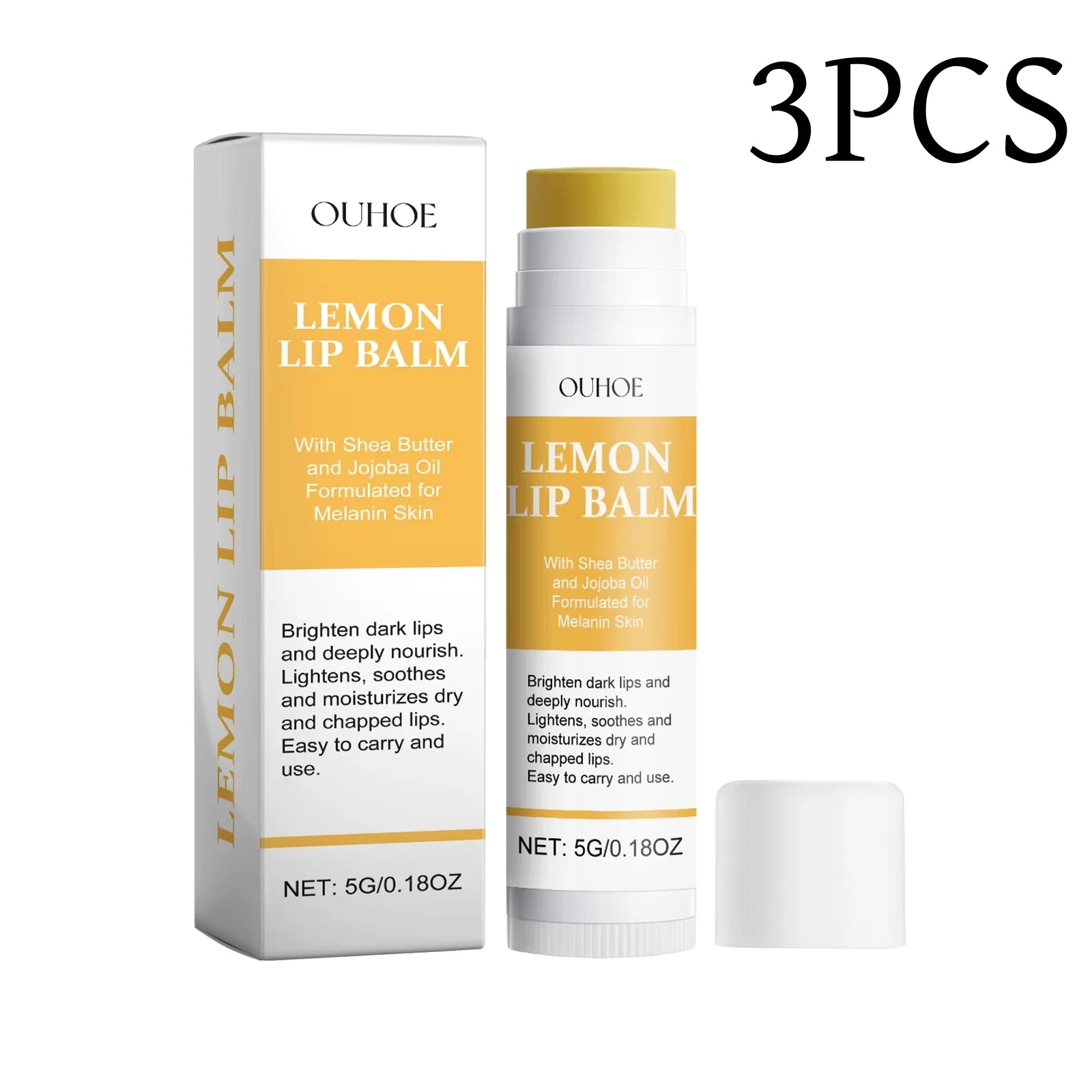 Lemon Ginger Turmeric Lip Care Balm (Exfoliating & Brightening)