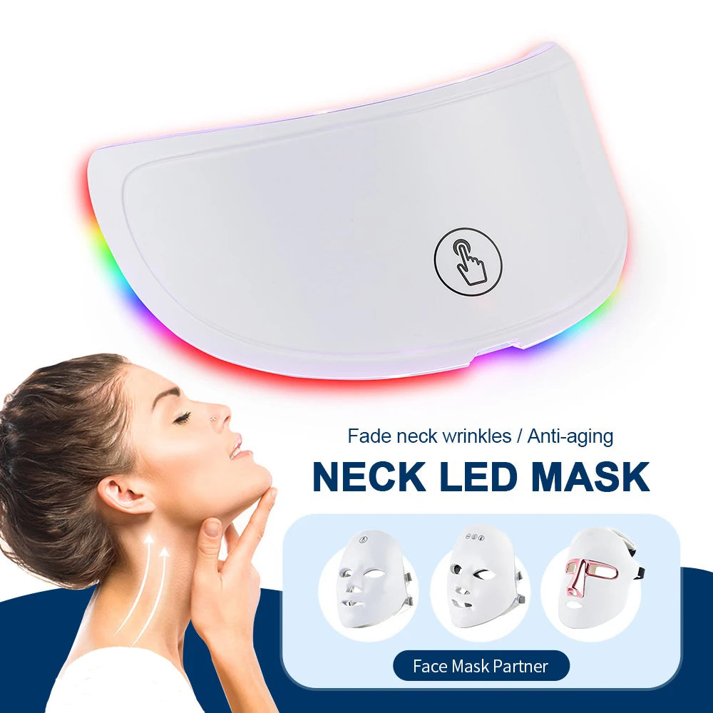 7-Color LED Photon Therapy Mask - Wireless Facial & Neck Skin Rejuvenation Device