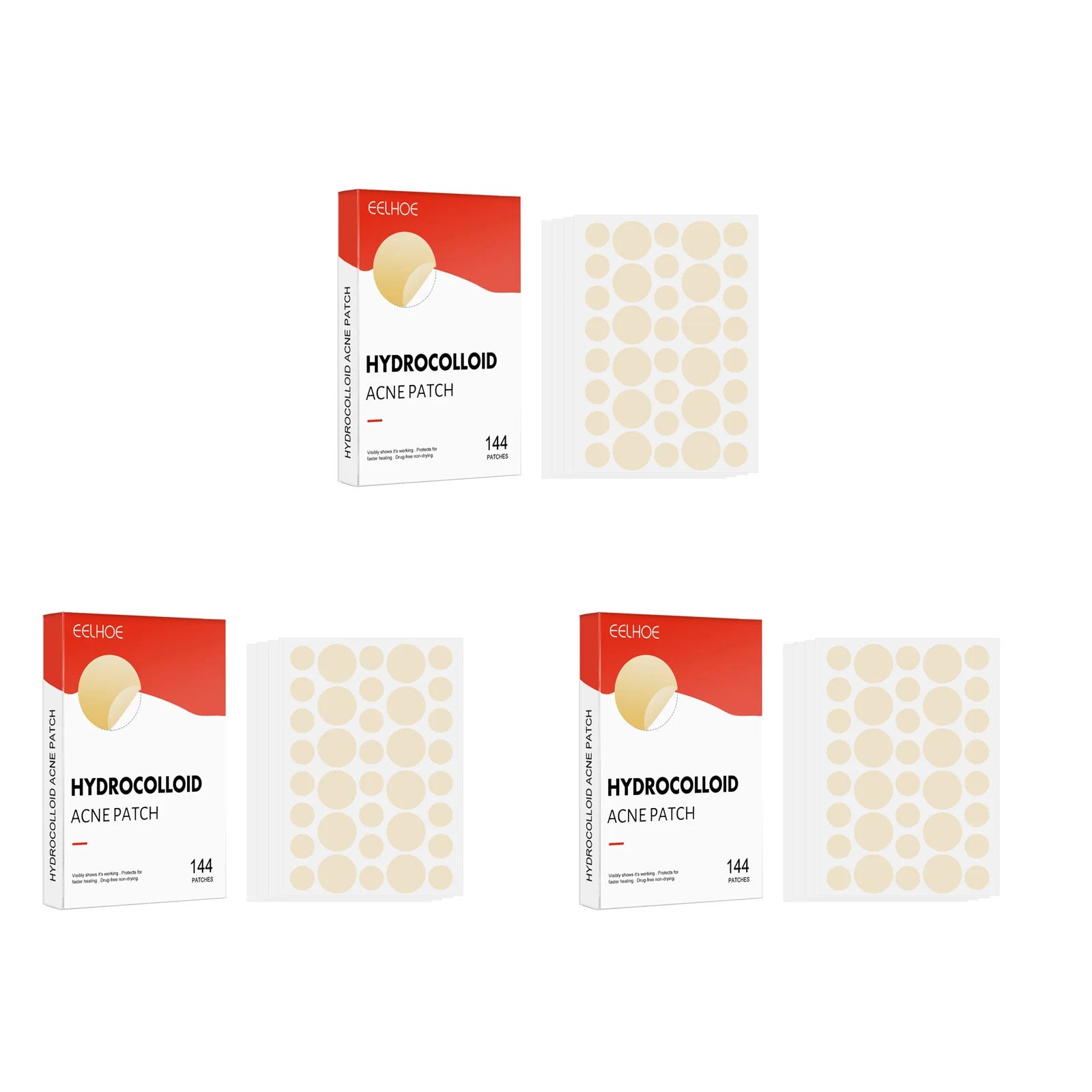Hydrocolloid Acne Patches – Invisible, Breathable & Makeup-Friendly (2 Sizes)