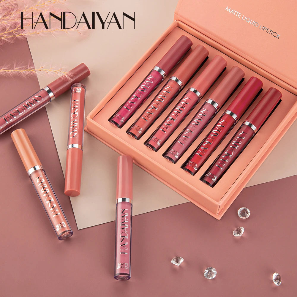 HANDAIYAN Matte Liquid Lipstick Set (6PCS)