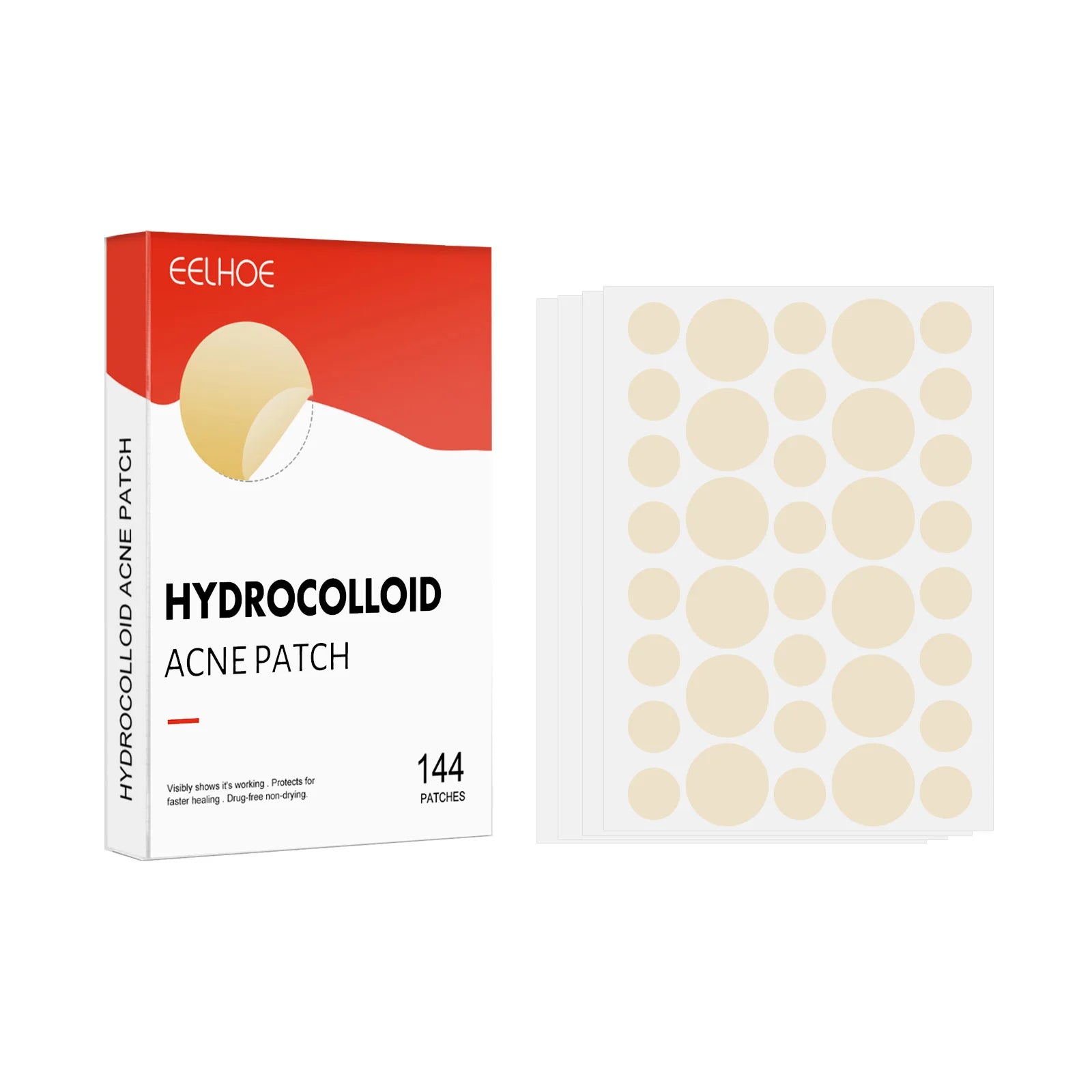 Hydrocolloid Acne Patches – Invisible, Breathable & Makeup-Friendly (2 Sizes)